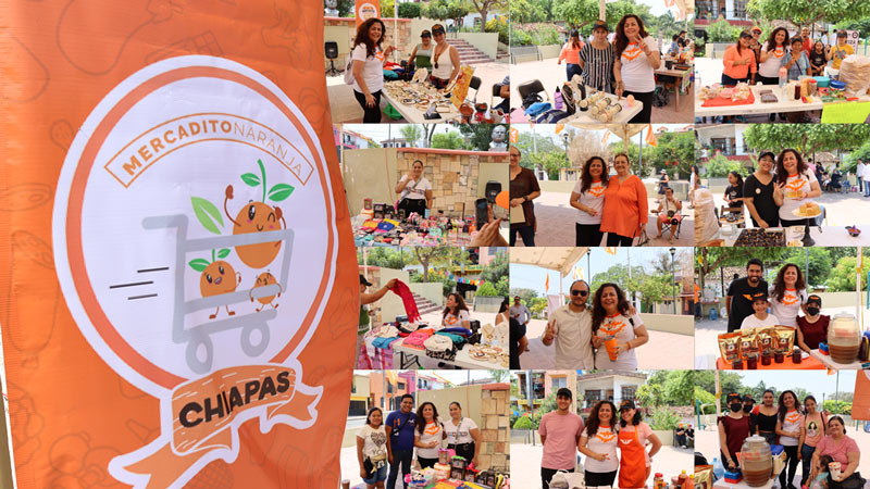 Promueve Movimiento Ciudadano Chiapas acciones que impulsan el comercio de Artesanías y productos regionales a precios justos, con el Mercadito Naranja.